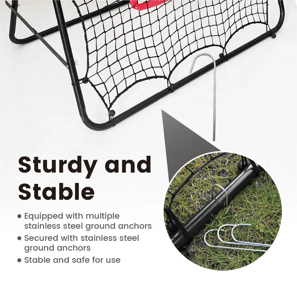 1m Football Rebounder Net Soccer Training Kickback Target Bounce Wall