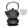 1.2L Cast Iron Teapot and Warmer Set Tea Kettle Iron Bottle