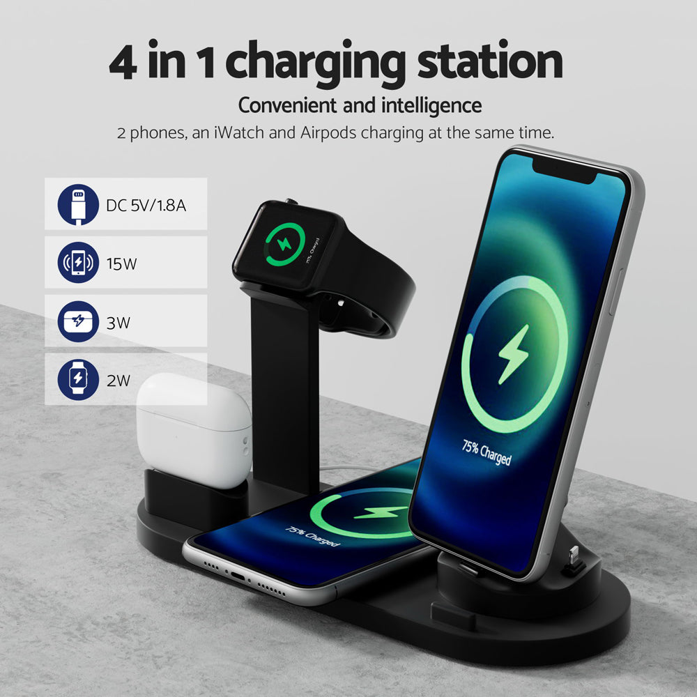 Devanti 4 in 1 Wireless Charger Multi-function Station