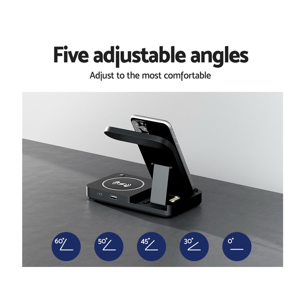 Devanti 4-in-1 Wireless Charger Station Fast Charging