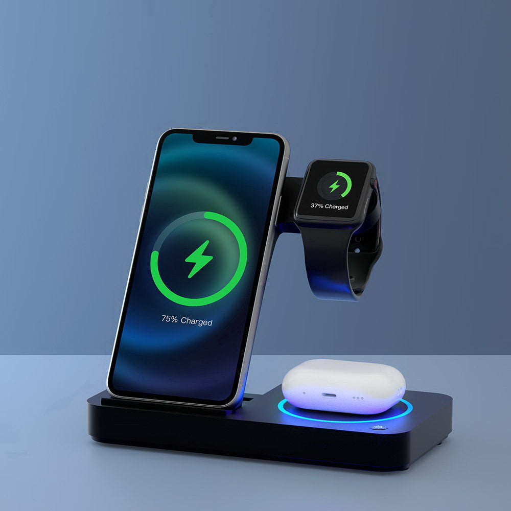 Devanti 4-in-1 Wireless Charger Station Fast Charging