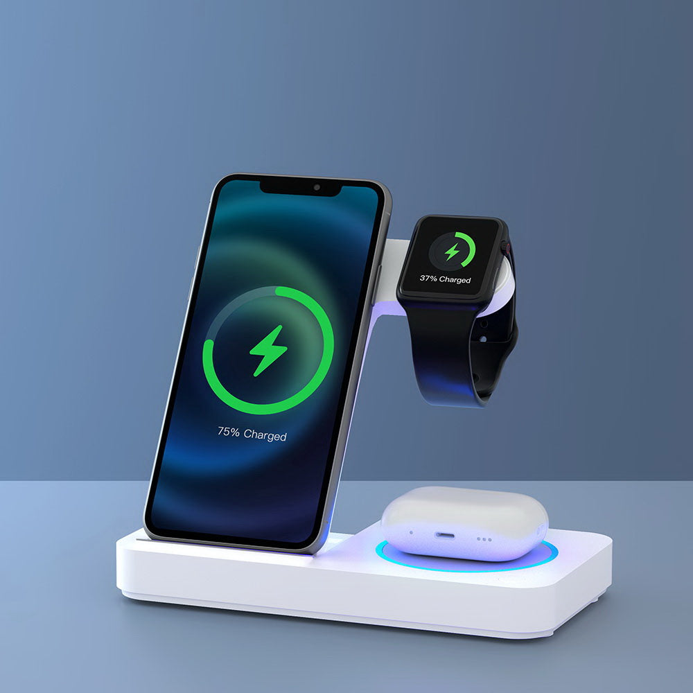 Devanti 4-in-1 Wireless Charger Dock Fast Charging