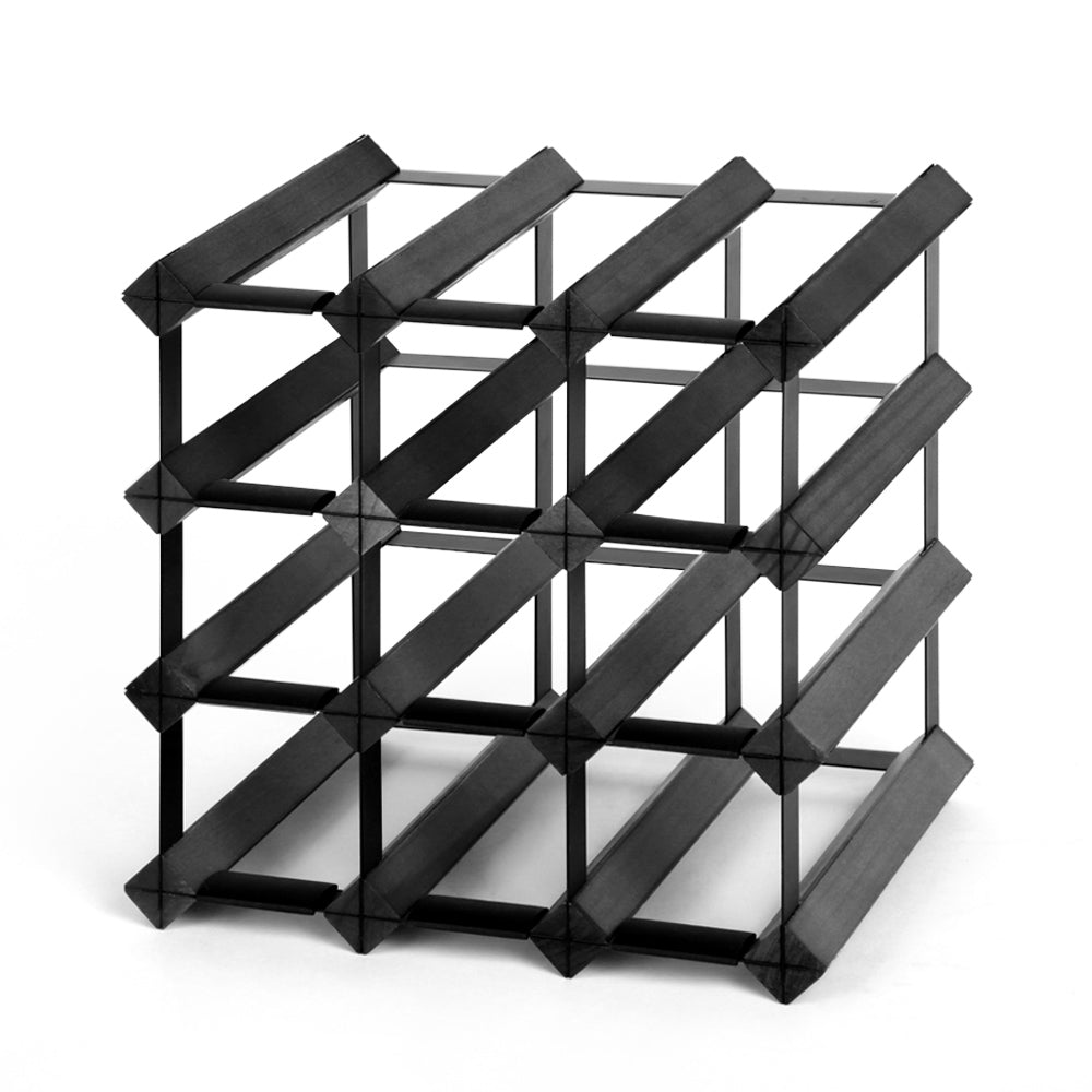 Artiss Pine and Steel Wine Rack, 12 Bottles