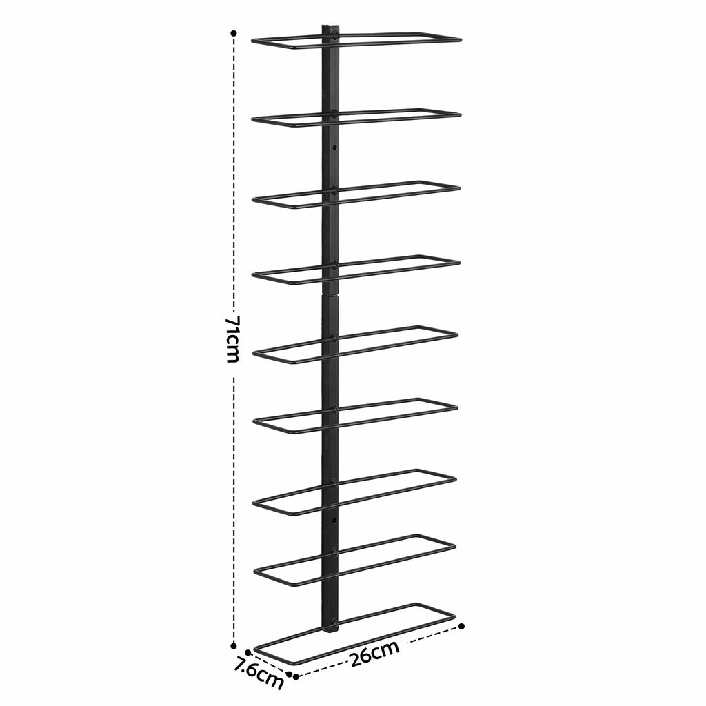 Artiss Wall Mounted Metal Wine Rack, 9 Bottles