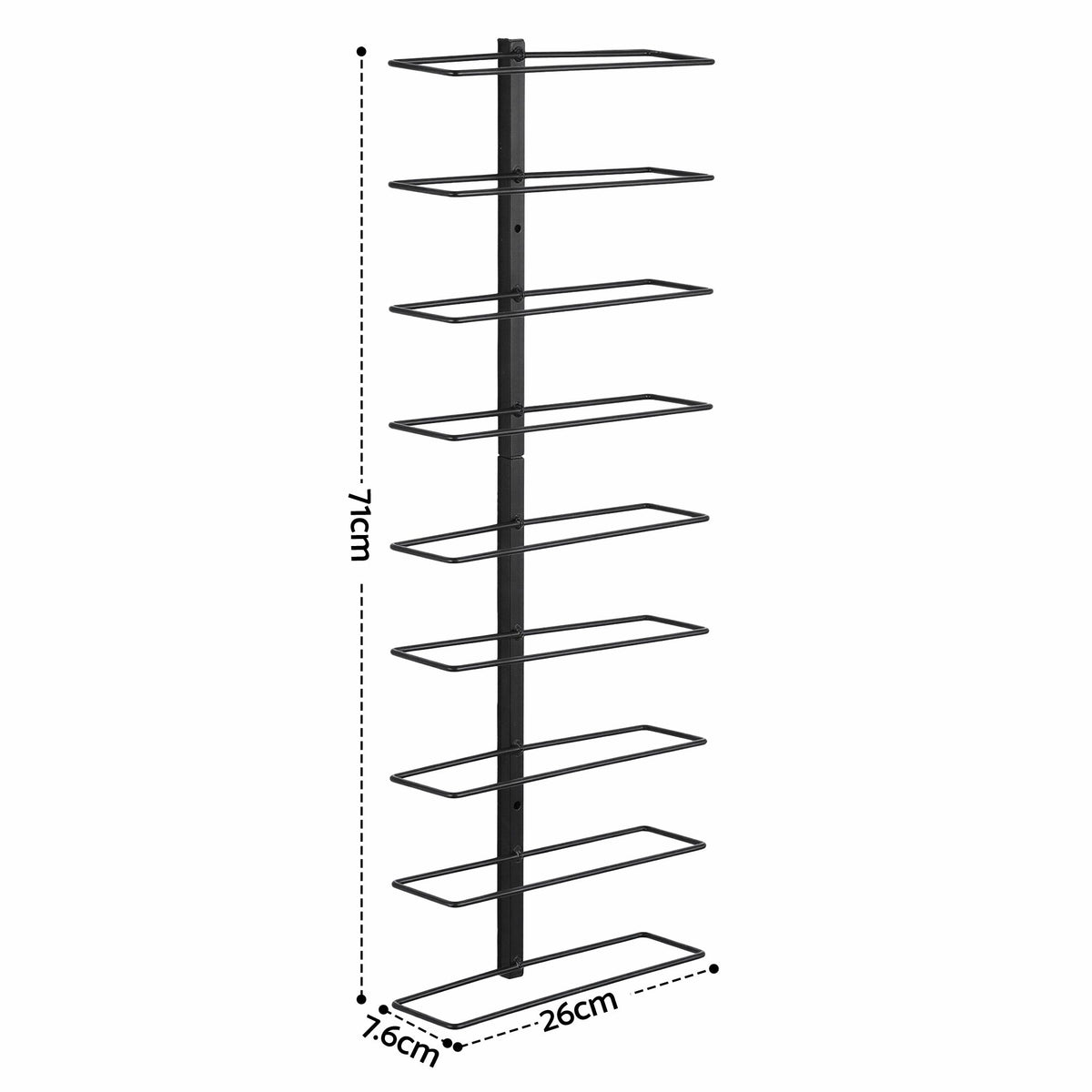 Artiss Wall Mounted Metal Wine Rack, 9 Bottles