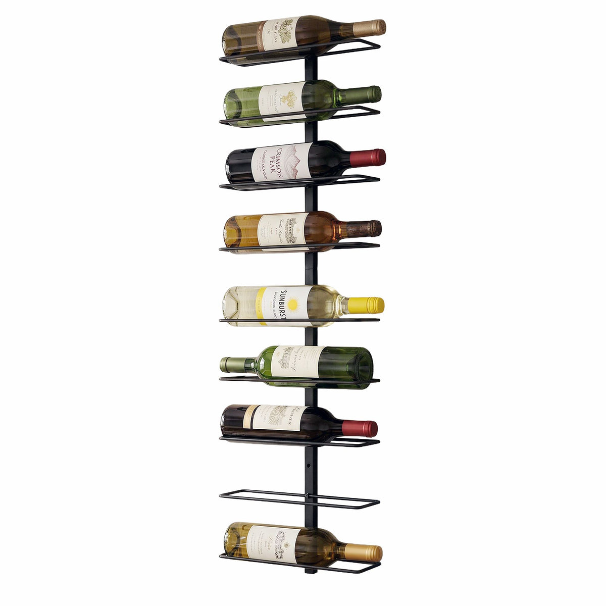Artiss Wall Mounted Metal Wine Rack, 9 Bottles