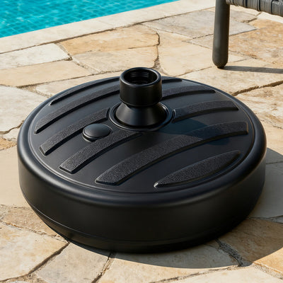 Instahut Outdoor Umbrella Base Weight Round Plastic Pole Holder