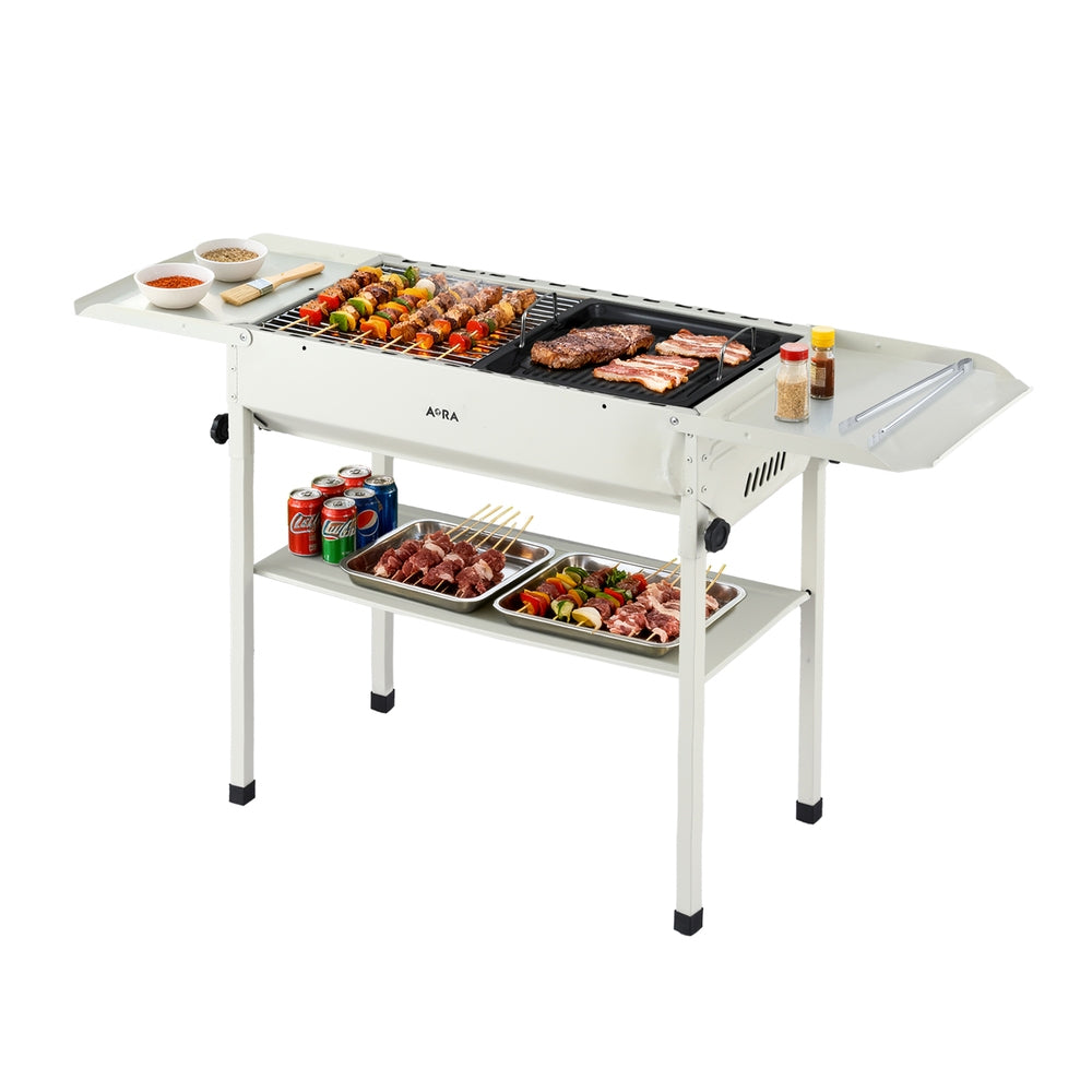 Grillz Portable BBQ Grill w/ Stainless Steel Racks & Pans