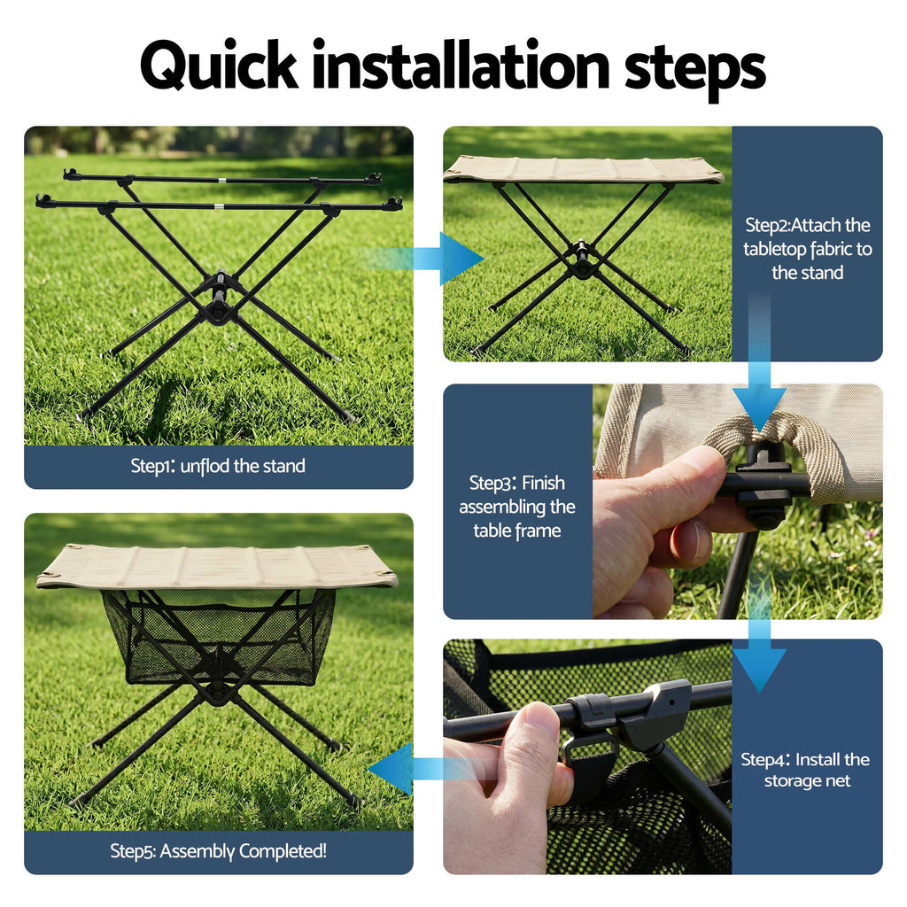 Weisshorn Folding Camping Table Portable Picnic Desk Camp