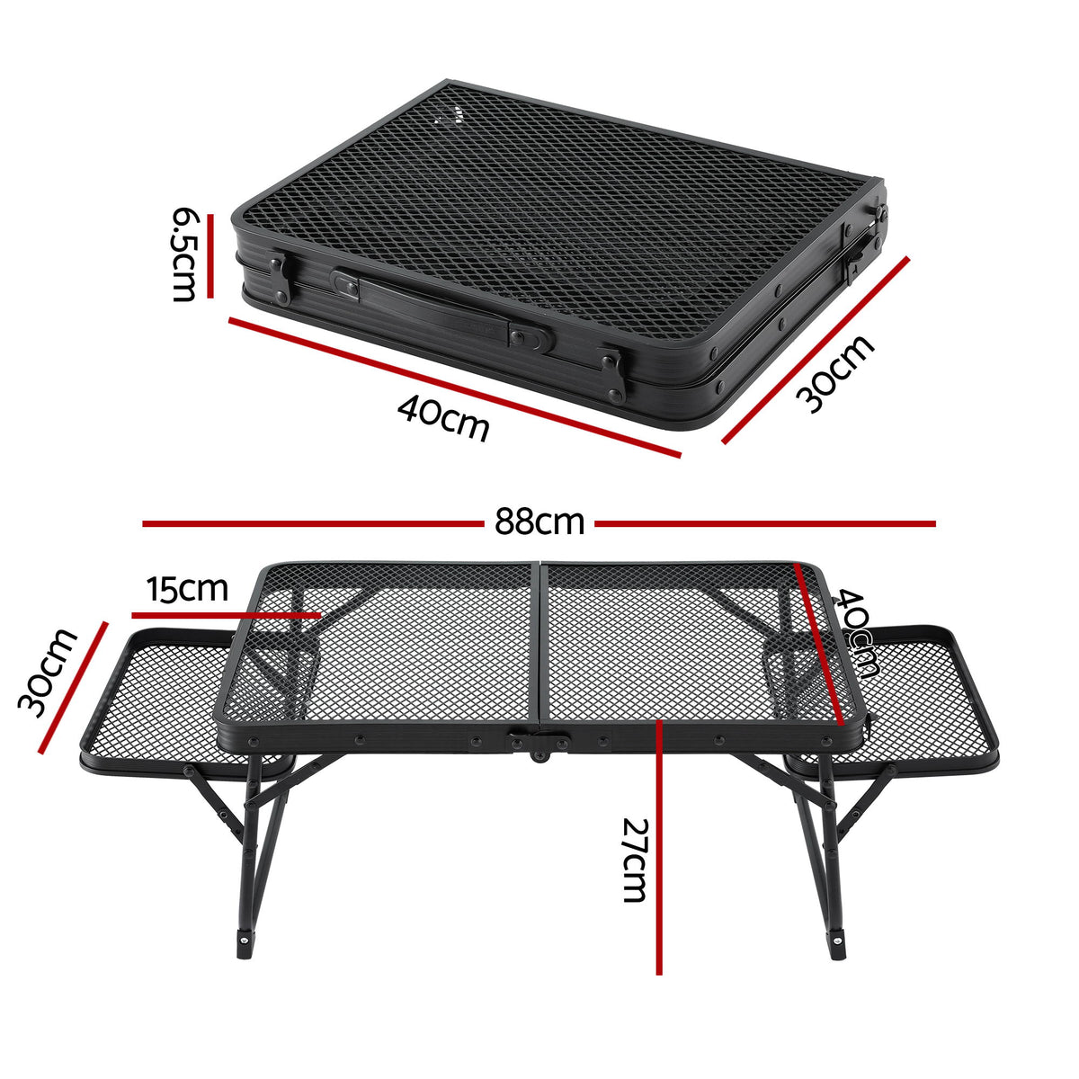Weisshorn Camping Table Mesh Desktop Lightweight Portable