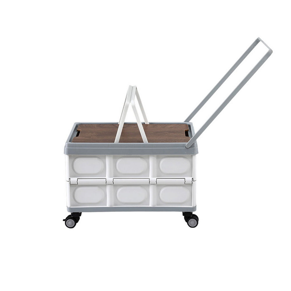 Gardeon Collapsible Outdoor Storage Box with Wheels, 54 L