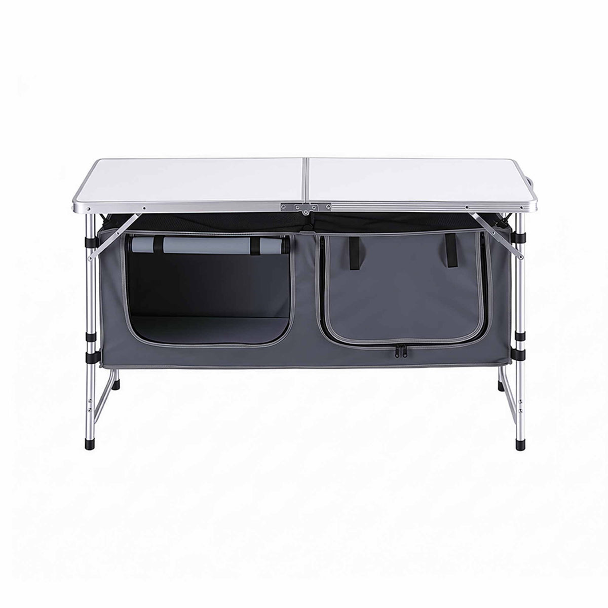 Weisshorn Camping Table Adjustable Storage Cabinet Aluminum MDF 120cm