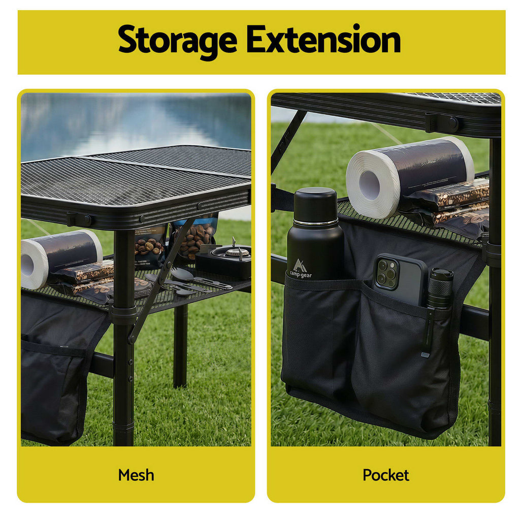 Gardeon BBQ Camp Table, 60*40*56 Portable Foldable Lightweight