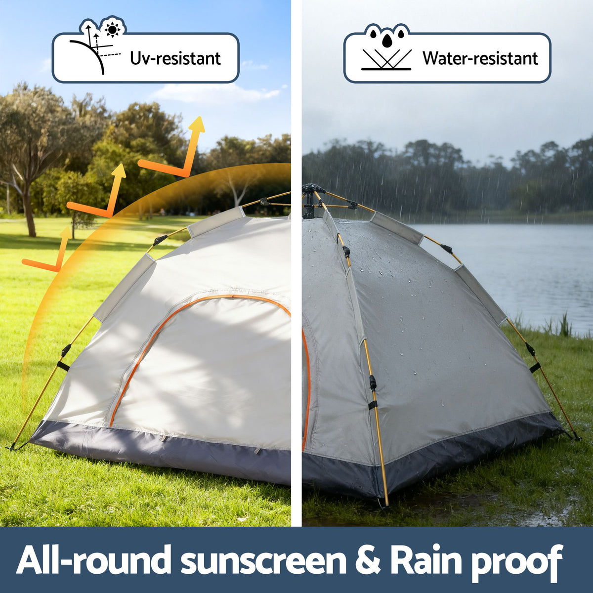 Weisshorn Camping Tent Instant Tent Pop up 2 Person Outdoor Hiking