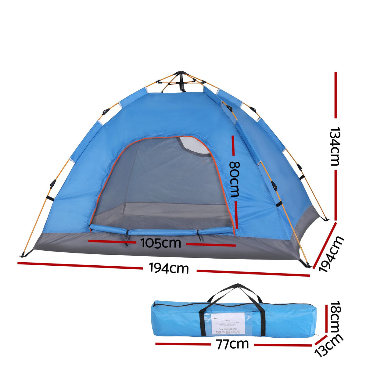 Weisshorn Camping Tent Instant Tent Pop up 2 Person Outdoor Hiking