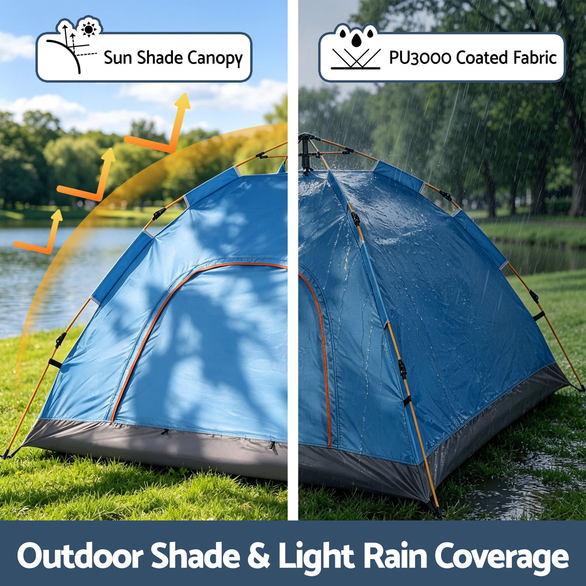 Weisshorn Camping Tent Instant Tent Pop up 2 Person Outdoor Hiking