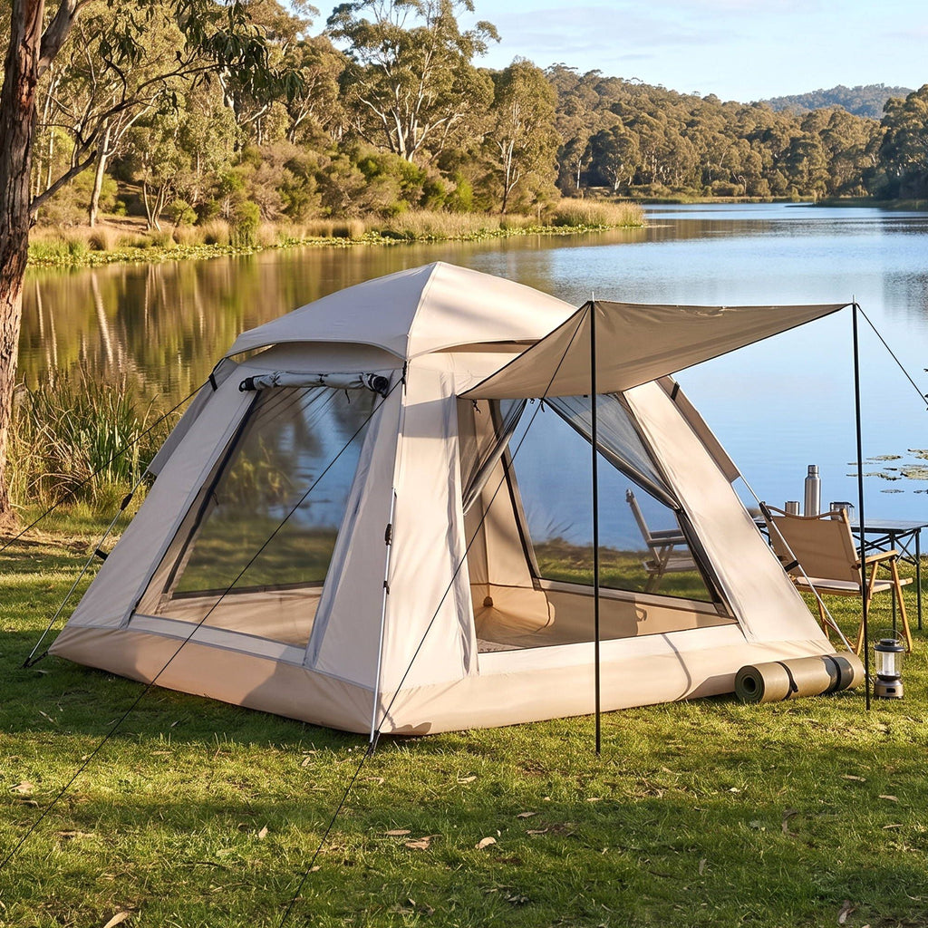 Weisshorn Camping Tent Family Shelter 210D Oxford Fabric Awning 210cm