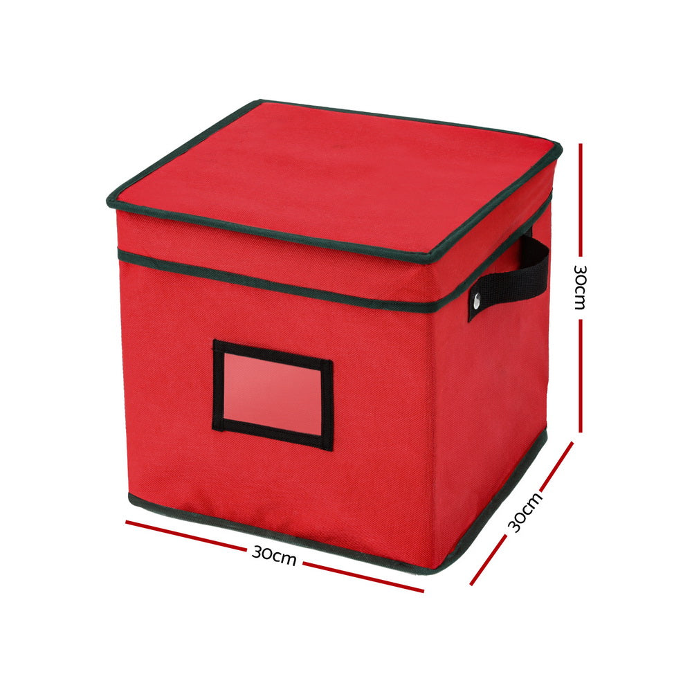 Jingle Jollys Christmas Baubles Storage Box 64 Dividers Xmas