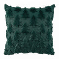 Jingle Jollys Christmas Tree Pillow Covers 2 Packs Cushion Covers Soft Faux Fur Jacquard