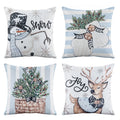 Jingle Jollys Christmas Cushion Covers Set of 4 Pillow Covers 45x45cm