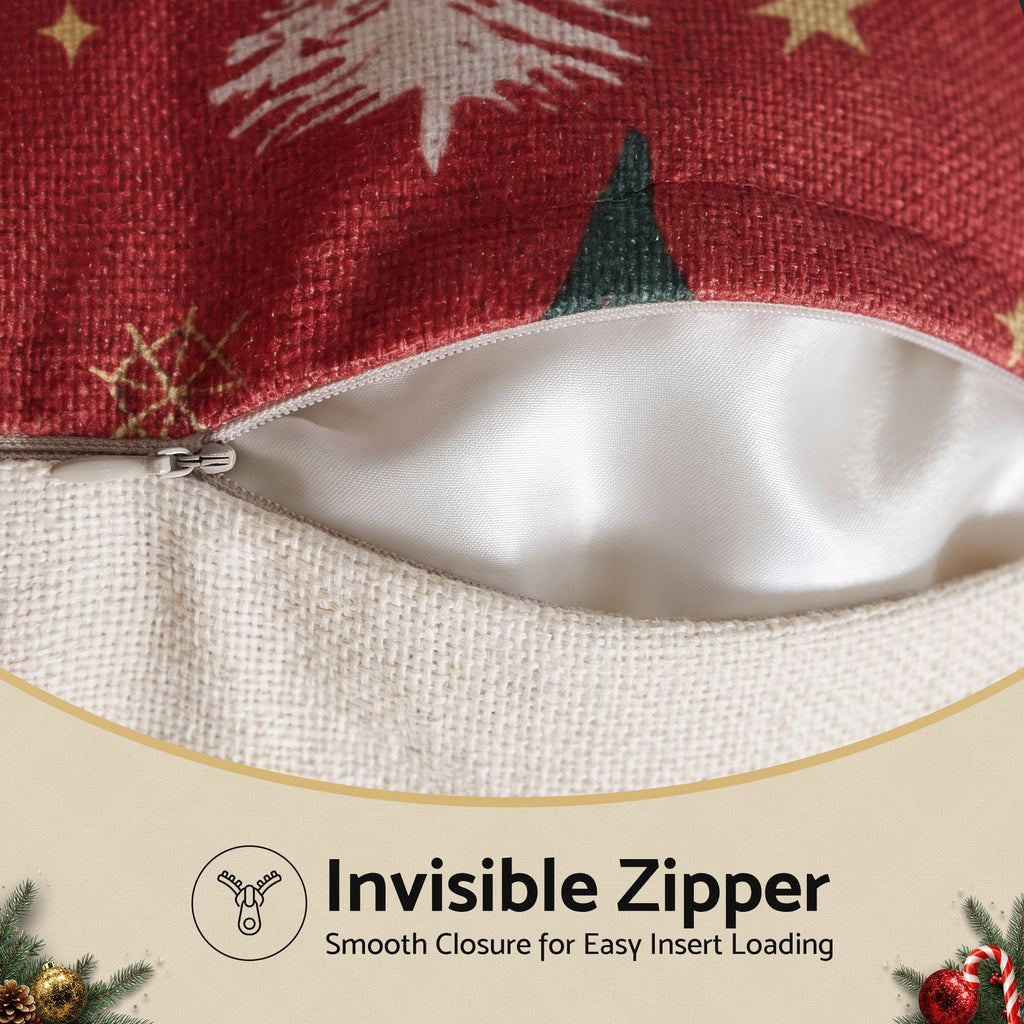 Jingle Jollys Christmas Cushion Covers Set of 4 Pillow Covers 45x45cm