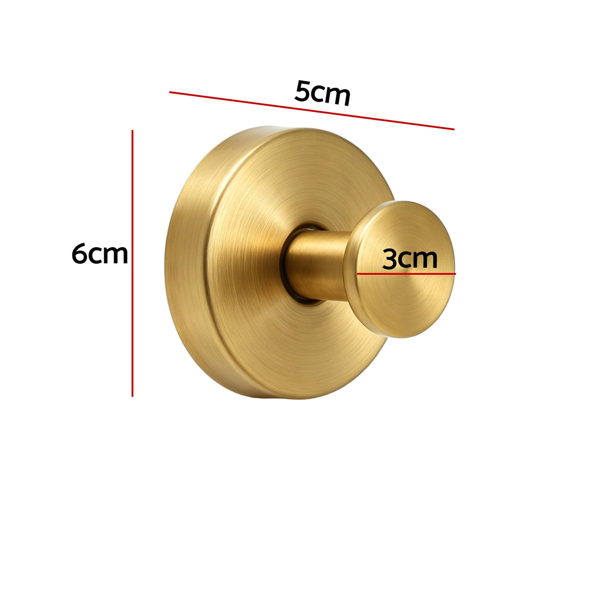 Jingle Jollys Suction Wreath Hooks, Gold, Pair