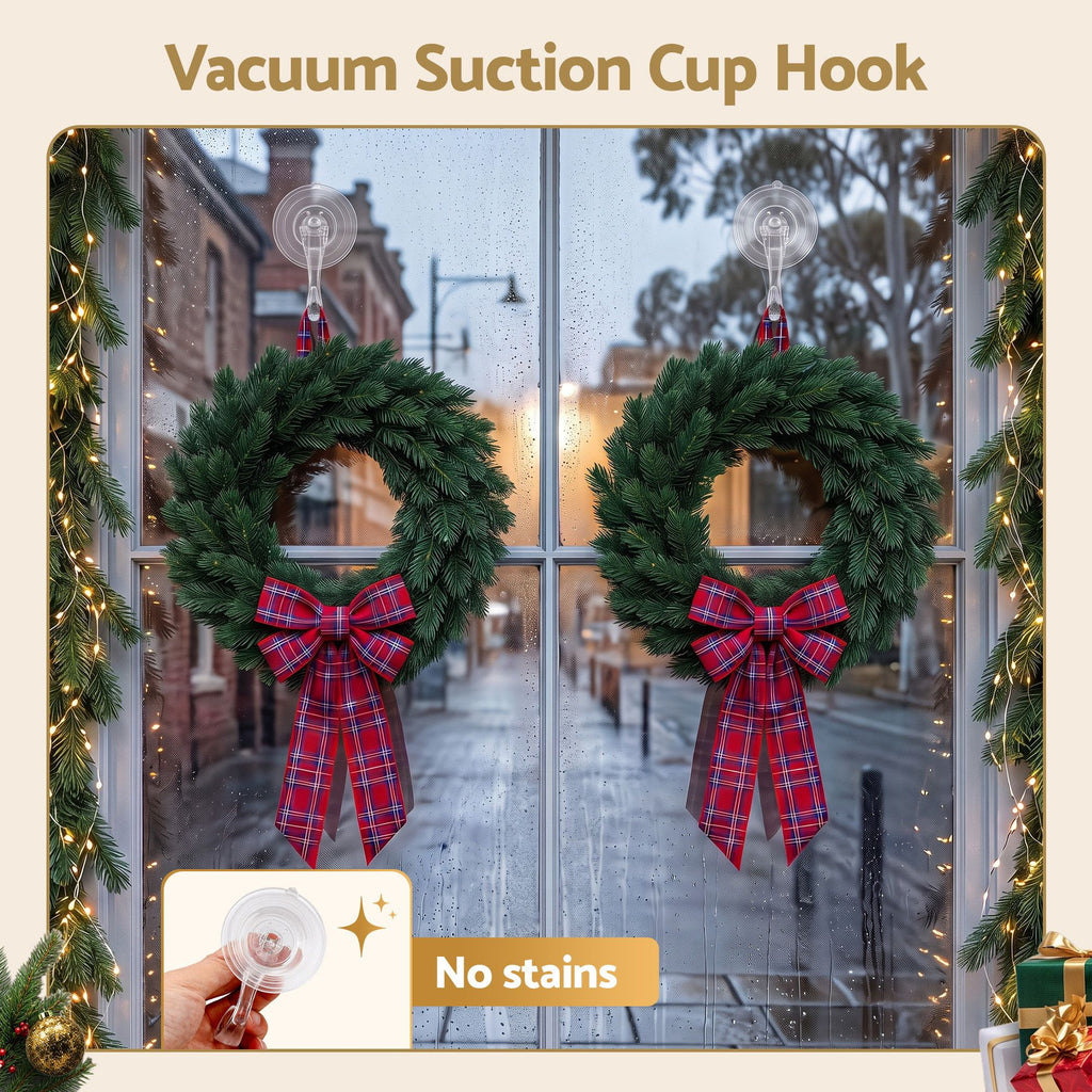 Jingle Jollys 2x Suction Cup Hooks Heavy Duty Christmas Wreath Hanger