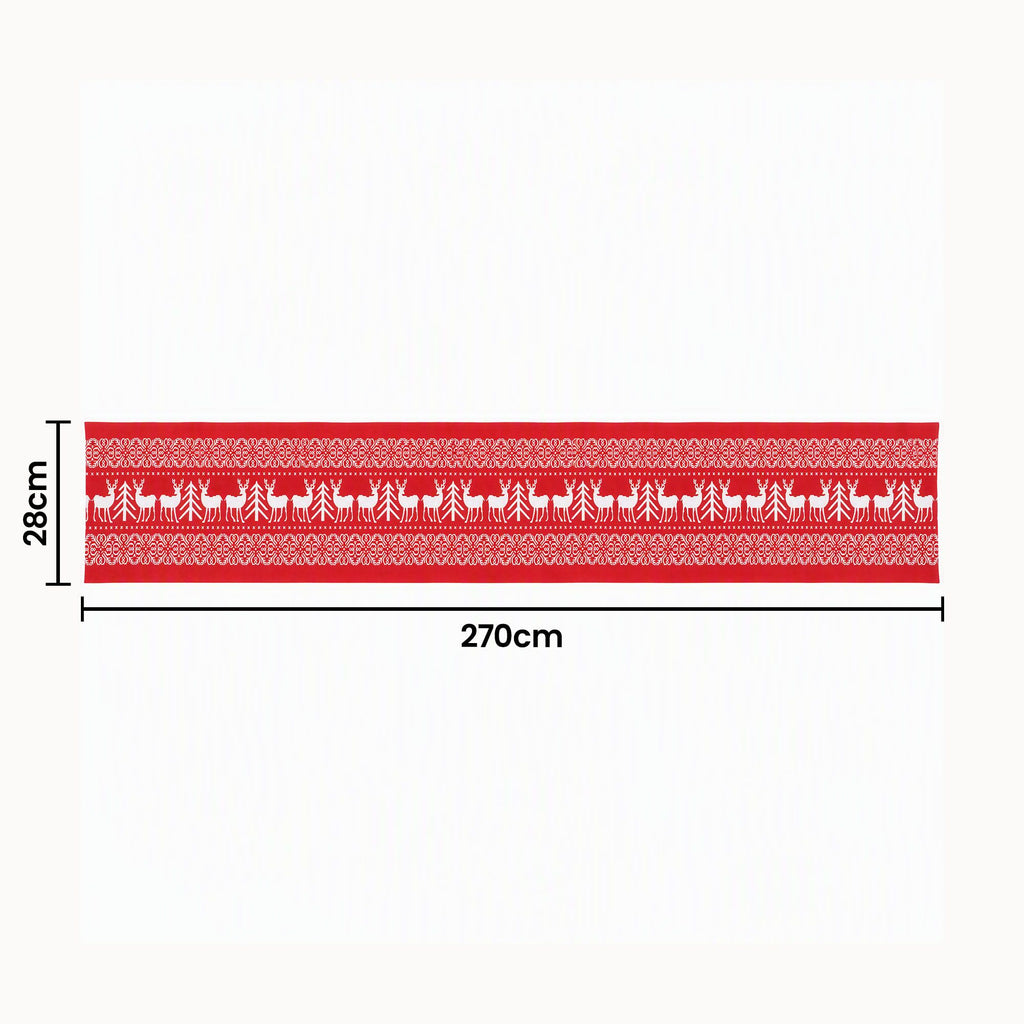 Jingle Jollys Christmas Table Runner Reindeers 270x28CM Dining Party