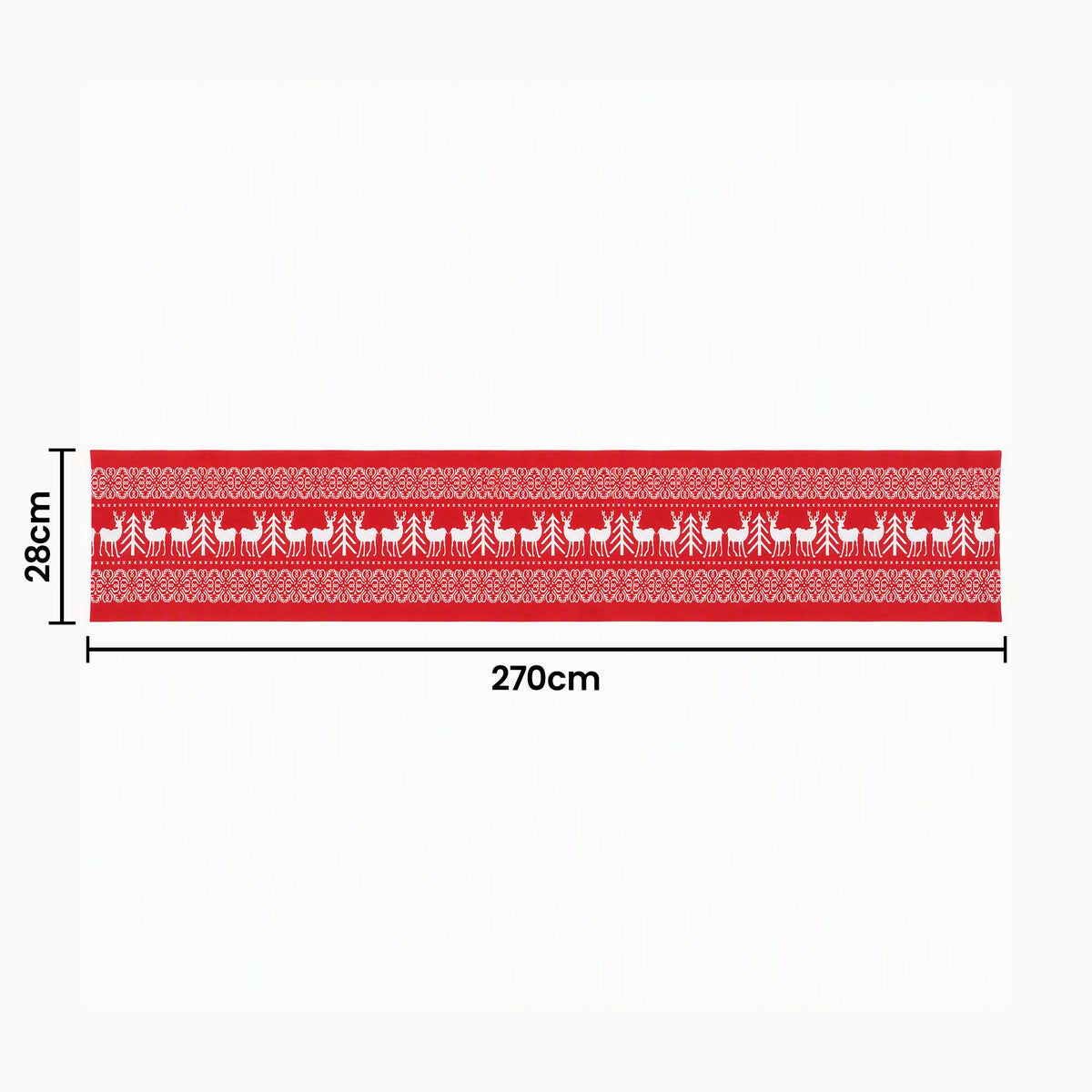 Jingle Jollys Christmas Table Runner Reindeers 270x28CM Dining Party