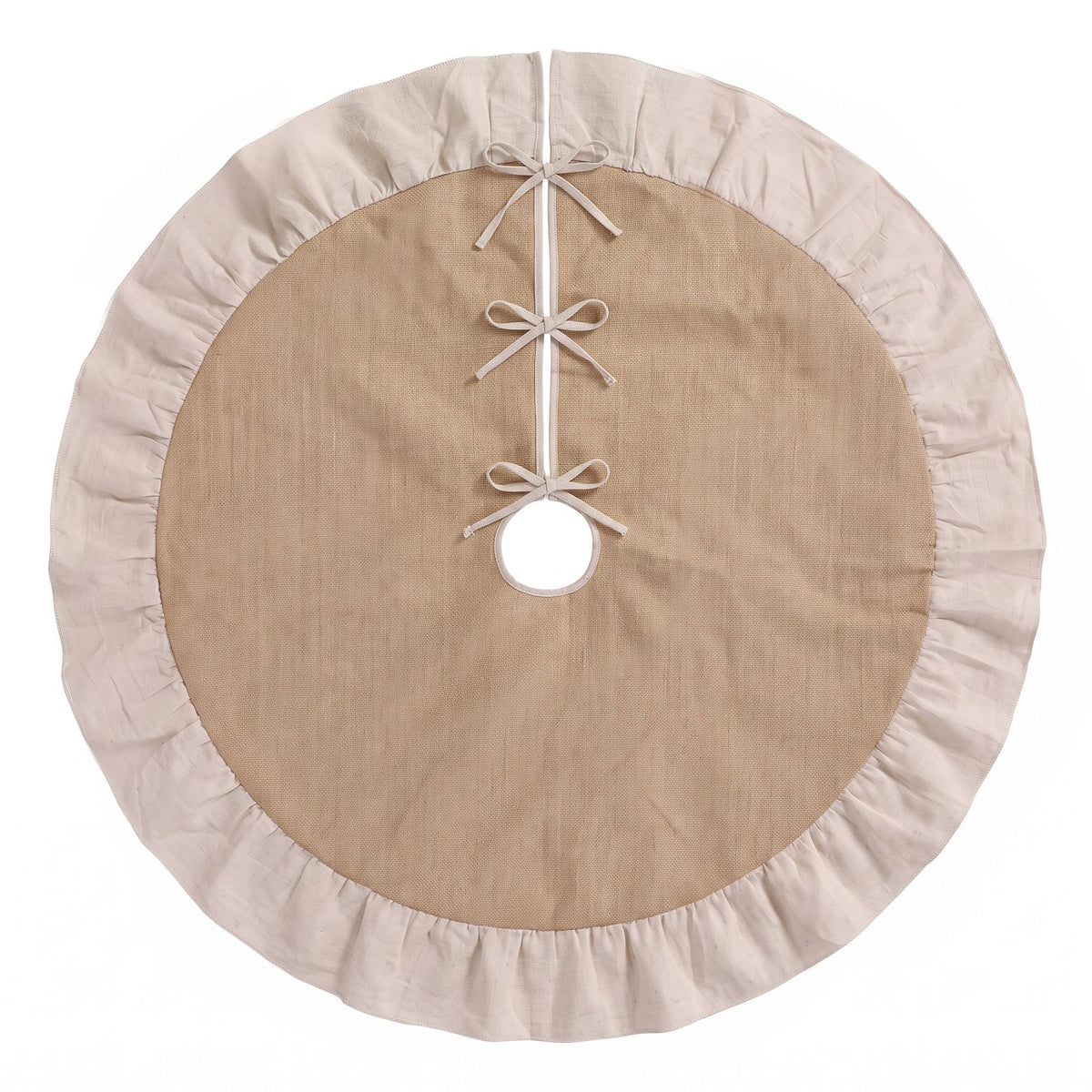 Jingle Jollys 120cm Christmas Tree Skirt Linen Christmas Tree Mat