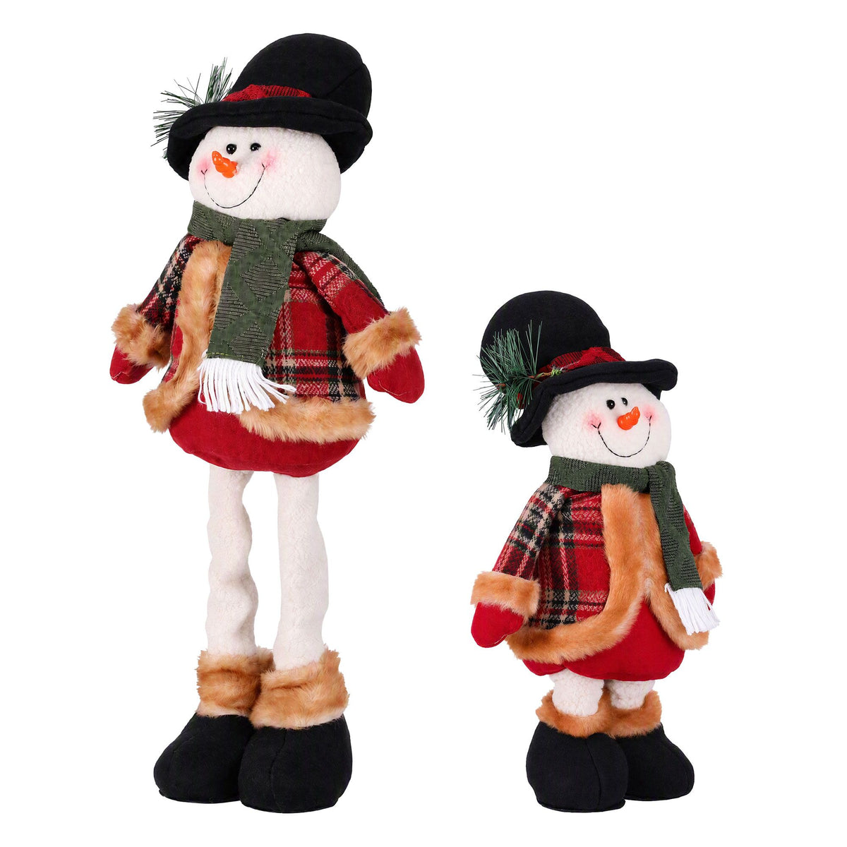 Jingle Jollys Christmas Snowman Ornament 40-56cm Telescopic Tabletop