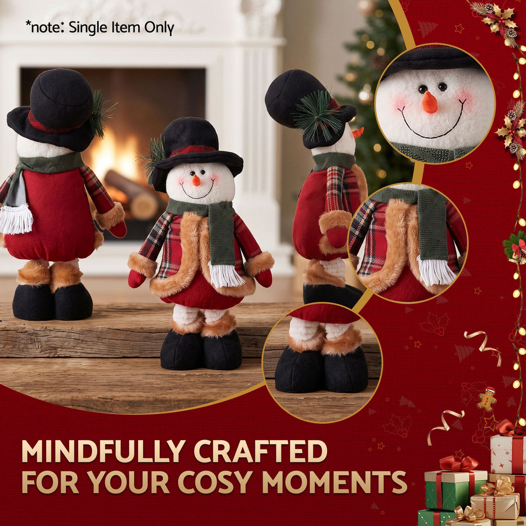 Jingle Jollys Christmas Snowman Ornament 40-56cm Telescopic Tabletop