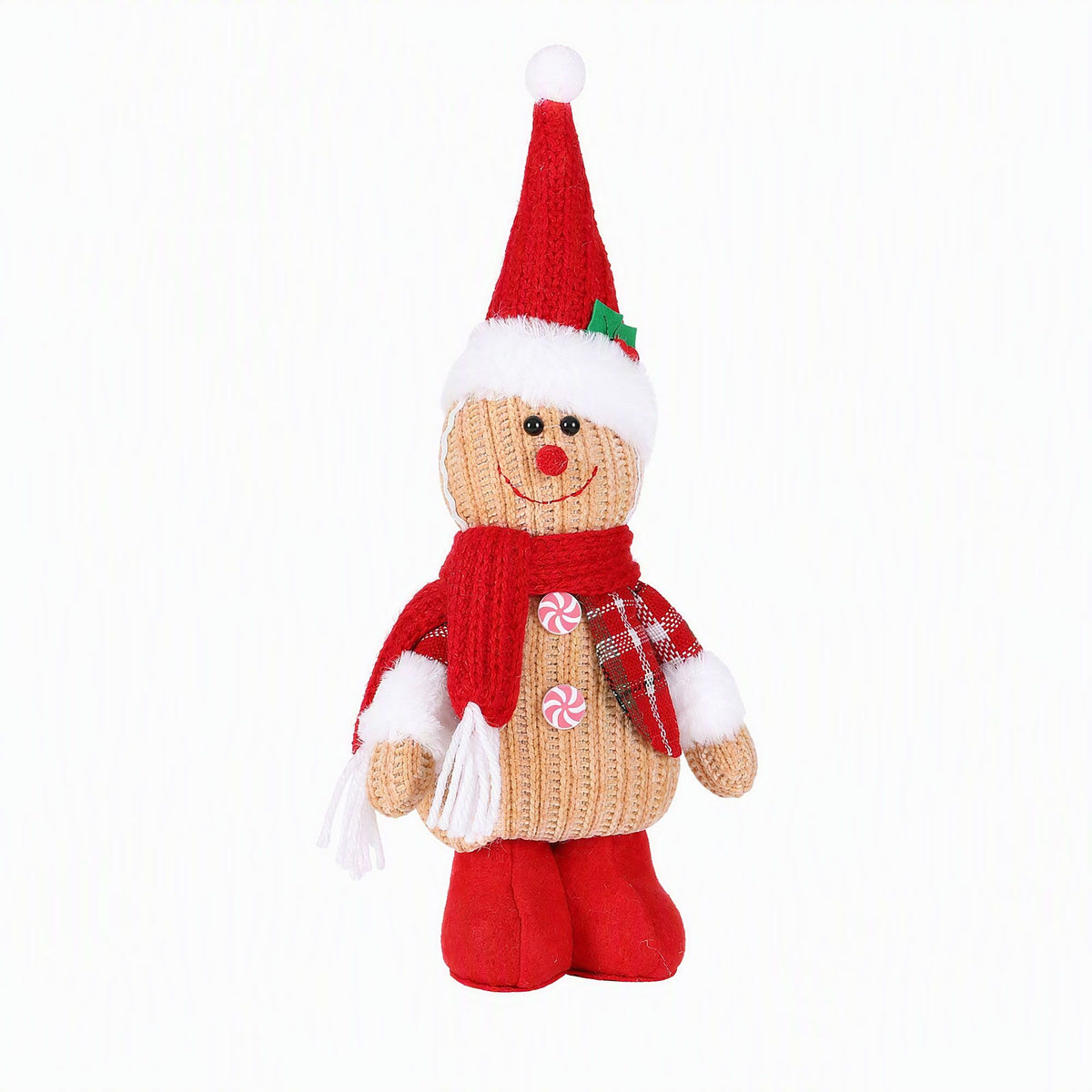 Jingle Jollys Christmas Gingerbread Man Standing Ornament Knitted