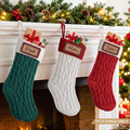 Jingle Jollys 3PCS Personalized Christmas Stockings with Leather Patches