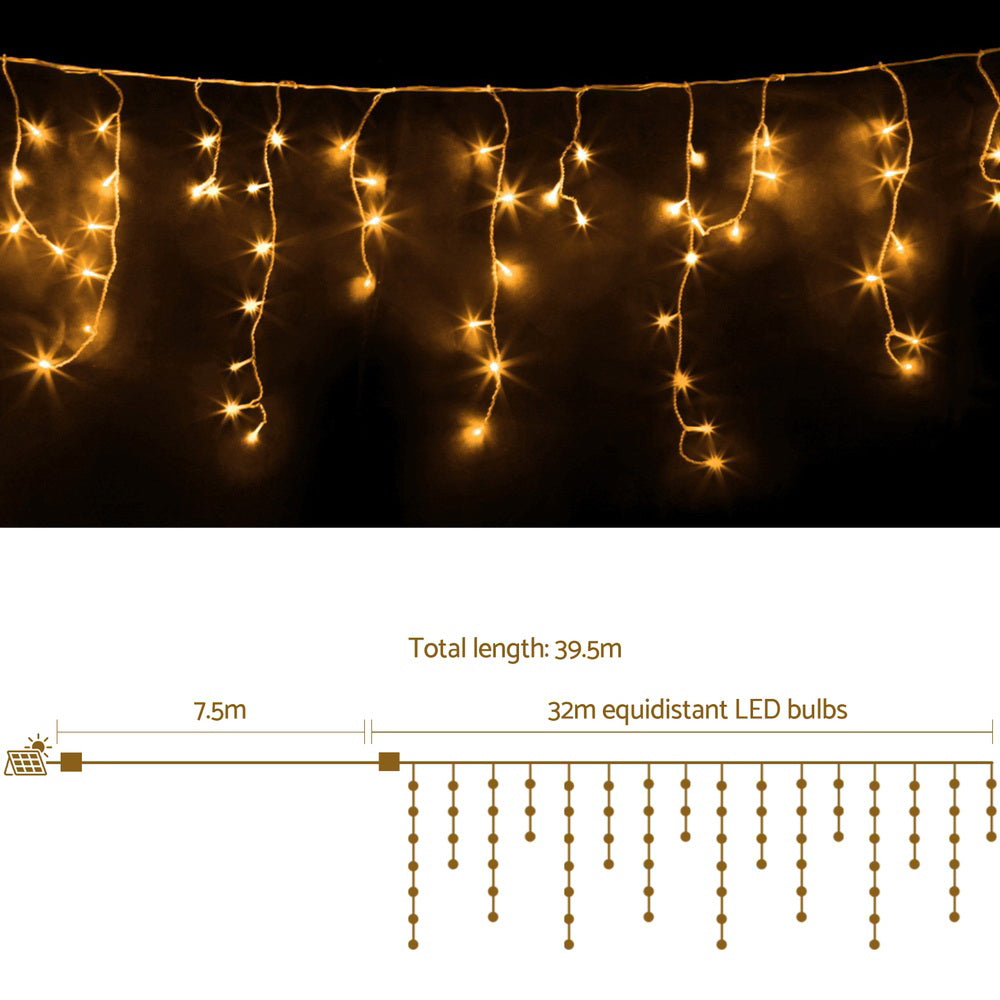 Jingle Jollys 32M Christmas Lights Icicle String Light 960 LED Decor