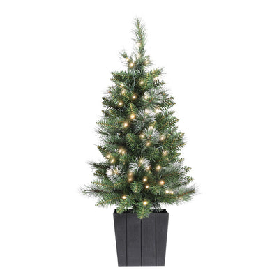 Jingle Jollys Battery Lit Potted Christmas Tree, 90 cm