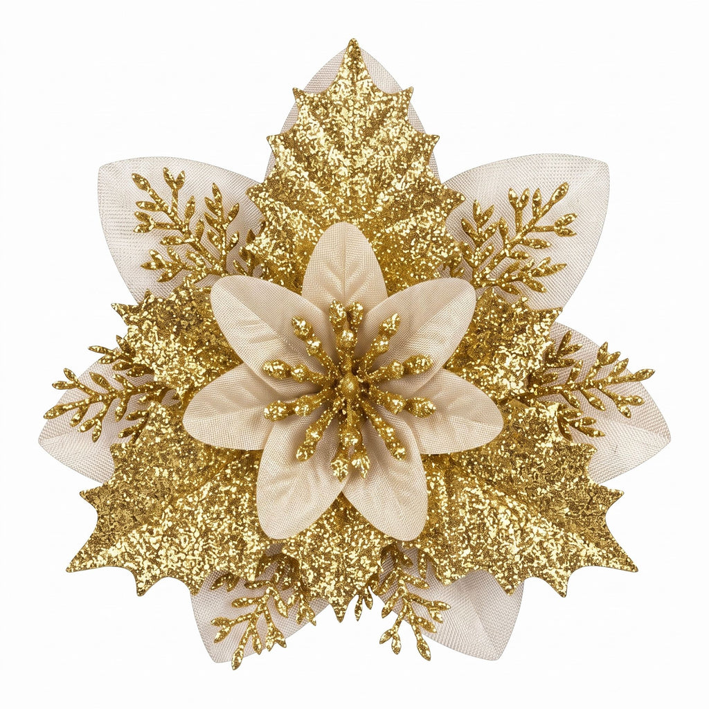 Jingle Jollys 10Pcs Christmas Tree Flower Set Garland Wreath