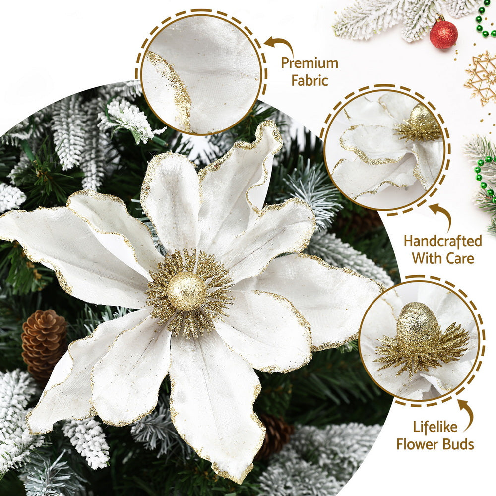 Jingle Jollys 14Pcs Christmas Tree Flower Set Xmas Garland Wreath