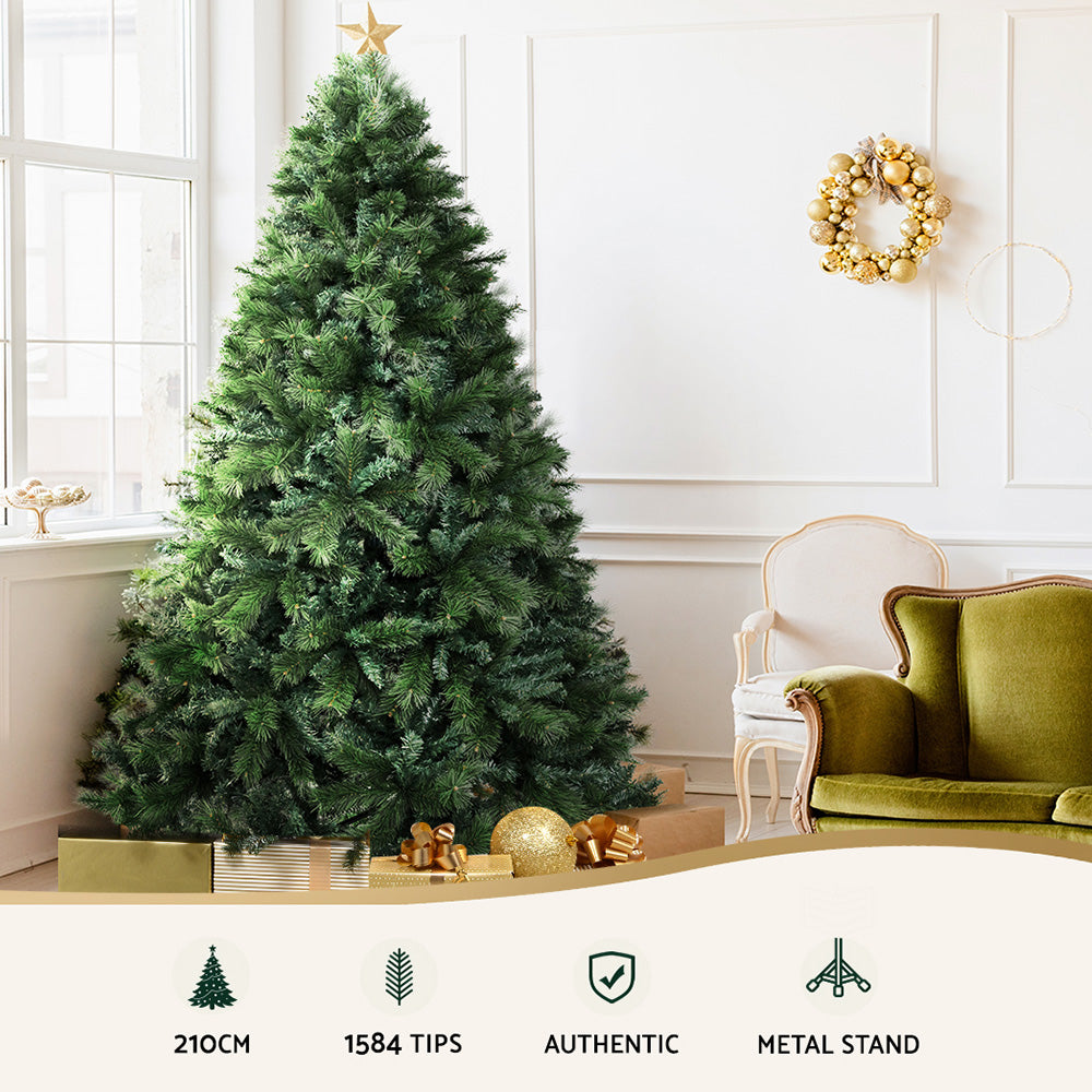 Jingle Jollys Christmas Tree 2.1M Xmas Tree Decorations Pine Needles