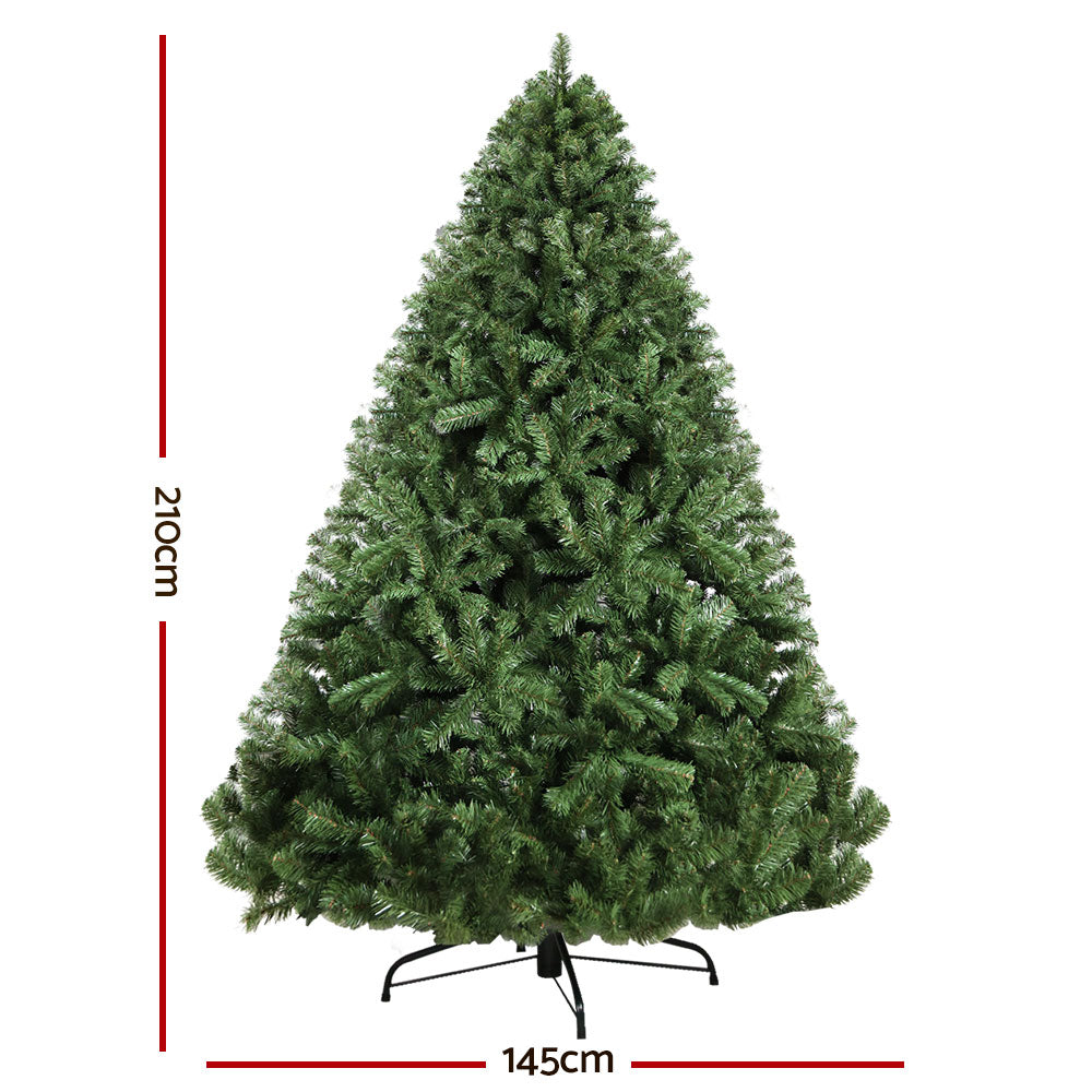 Jingle Jollys Christmas Tree 2.1M Xmas Tree Decorations Green 1250