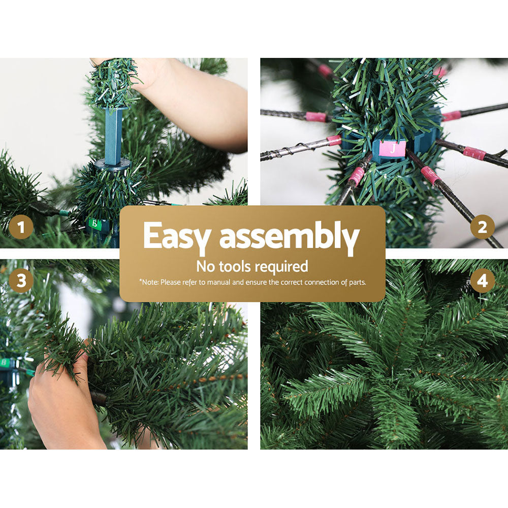 Jingle Jollys Christmas Tree 2.1M Xmas Tree Decorations Green 1250