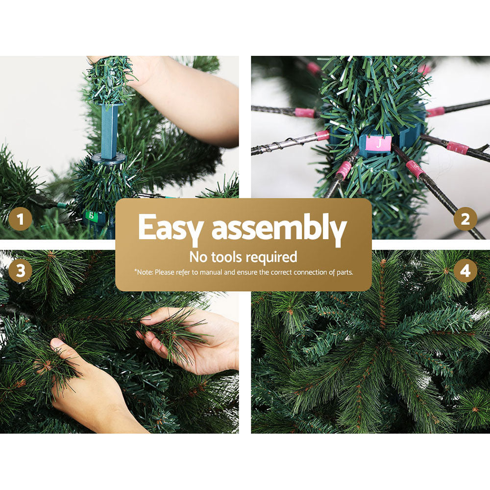 Jingle Jollys Christmas Tree 2.4M Xmas Tree Decorations Pine Needles