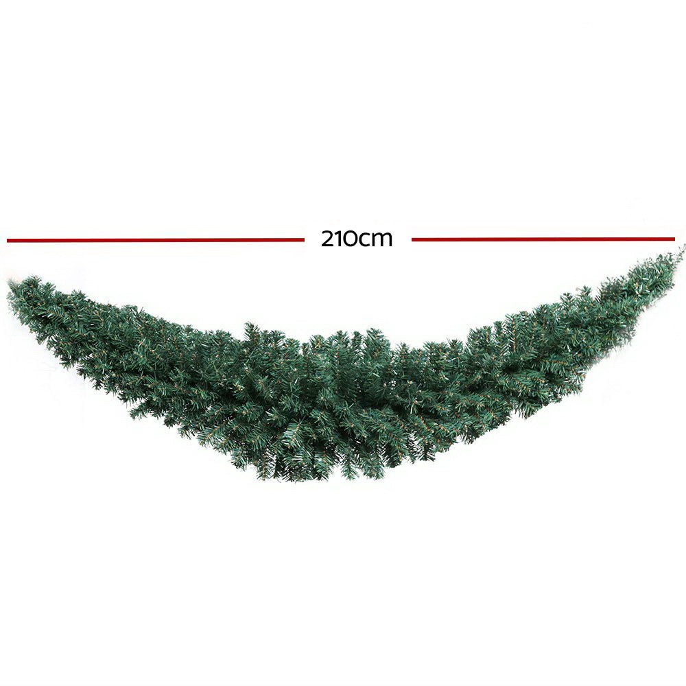 Jingle Jollys 2.1m Christmas Garland Xmas Decorations Green Wedding