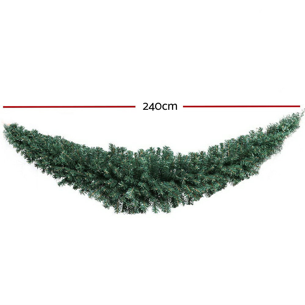 Jingle Jollys 2.4m Christmas Garland Xmas Decorations Green Wedding