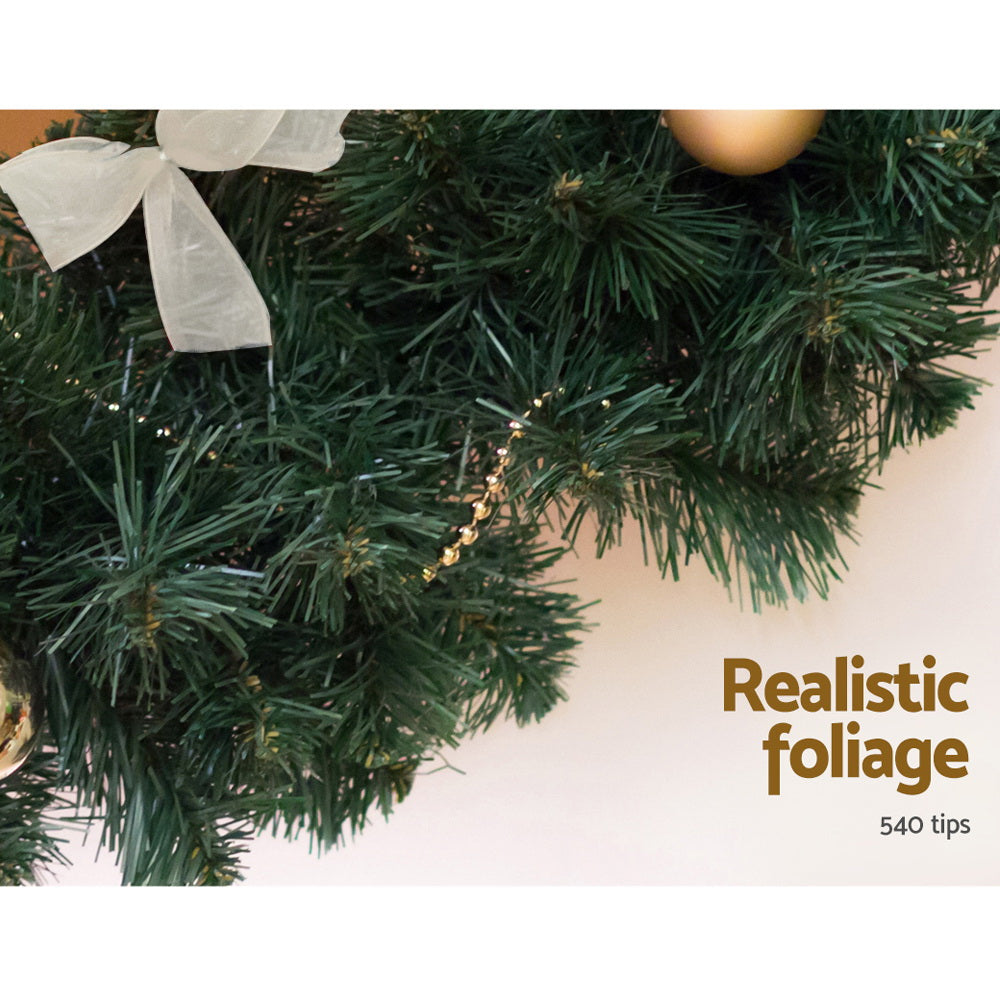 Jingle Jollys 2.4m Christmas Garland Xmas Decorations Green Wedding