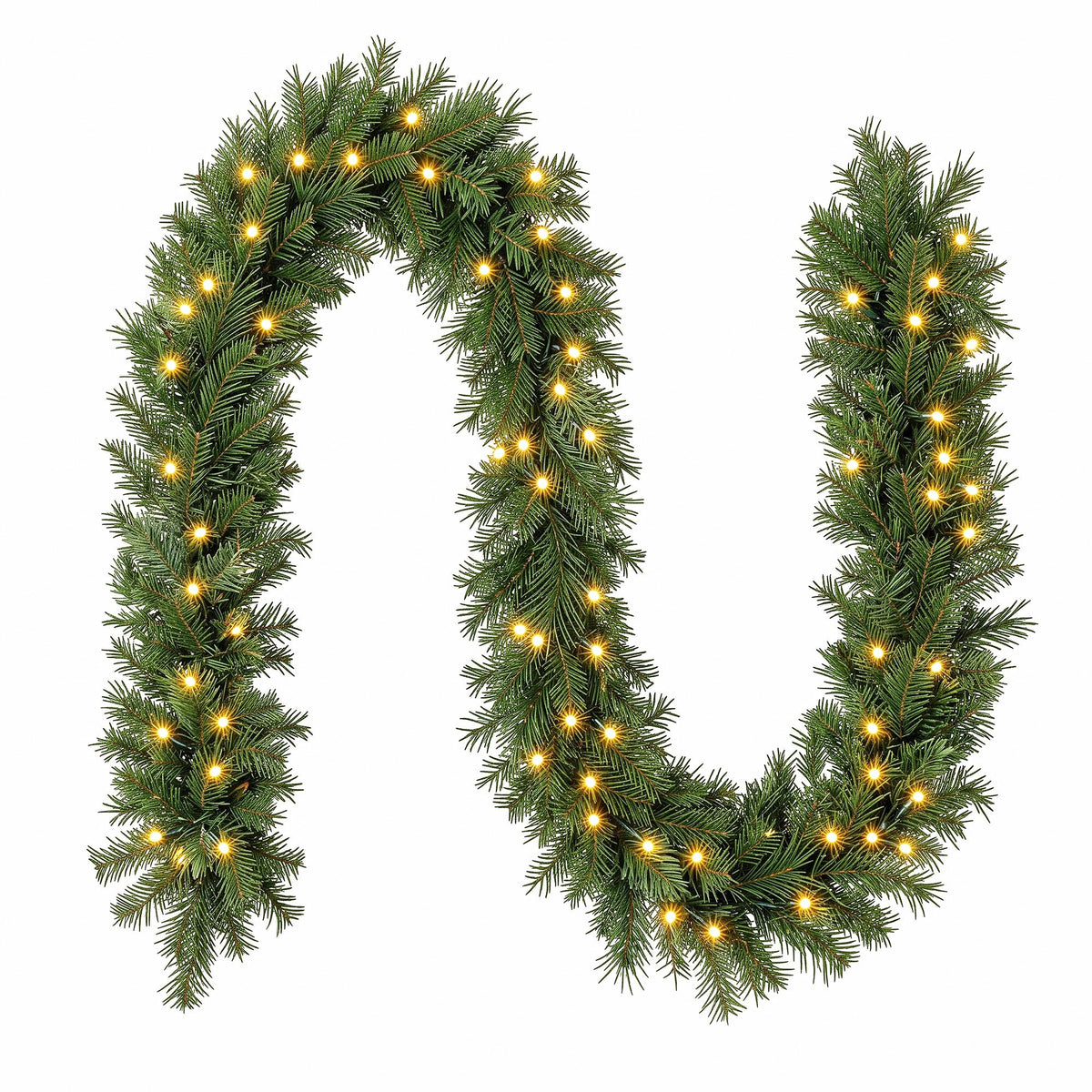 Jingle Jollys 2.7M Christmas Garland 8 Mode LED Lights Timing 200Tips