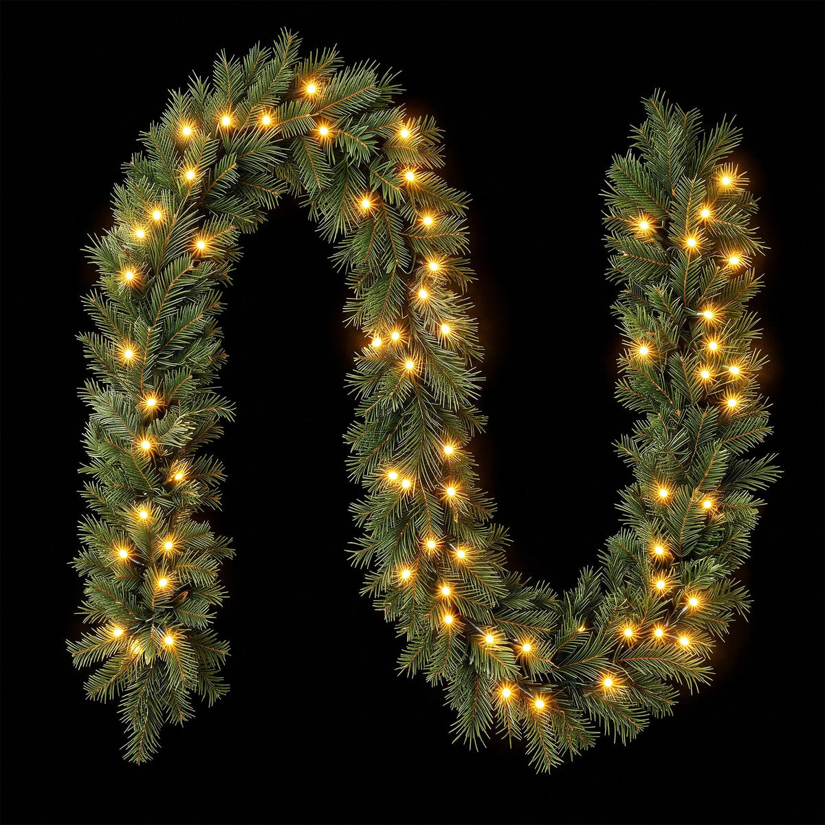 Jingle Jollys 2.7M Christmas Garland 8 Mode LED Lights Timing 200Tips