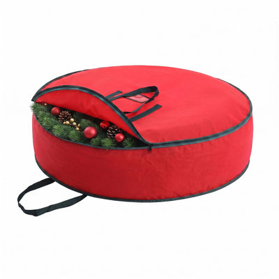 Jingle Jollys Wreath Storage Bag, Red, 91 cm