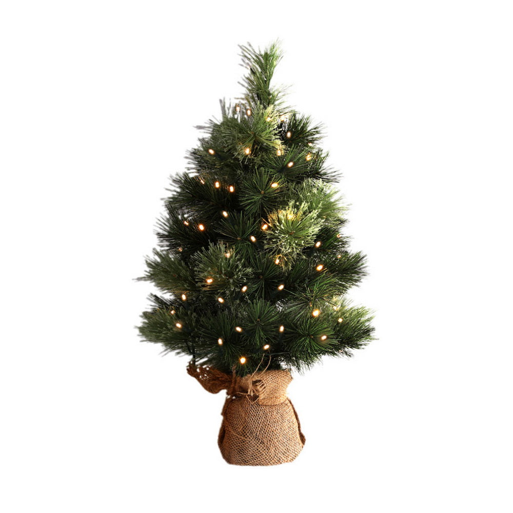 Jingle Jollys Battery Lit Tabletop Christmas Tree, 60 cm