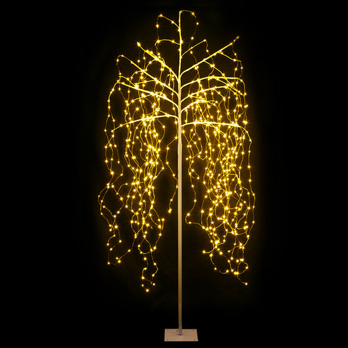 Jingle Jollys Solar LED Christmas Tree, 600 LED, 2.1 m, lit up in the dark